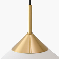 AVERO PENDANT WHITE AND BRASS