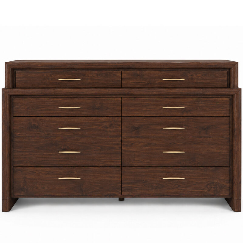 SOLAIRE 10-DRAWER DRESSER DELUXE WALNUT
