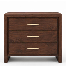 SOLAIRE 3-DRAWER NIGHTSTAND LARGE WALNUT 28.5"