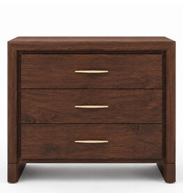 SOLAIRE 3-DRAWER NIGHTSTAND LARGE WALNUT 28.5"