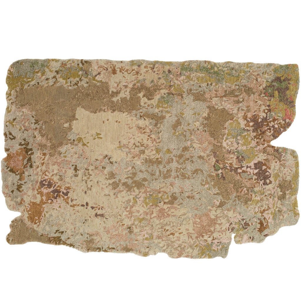 KYOTO HAND MADE RUG 8' X 10' GREEN TAUPE BROWN DARK CHERRY
