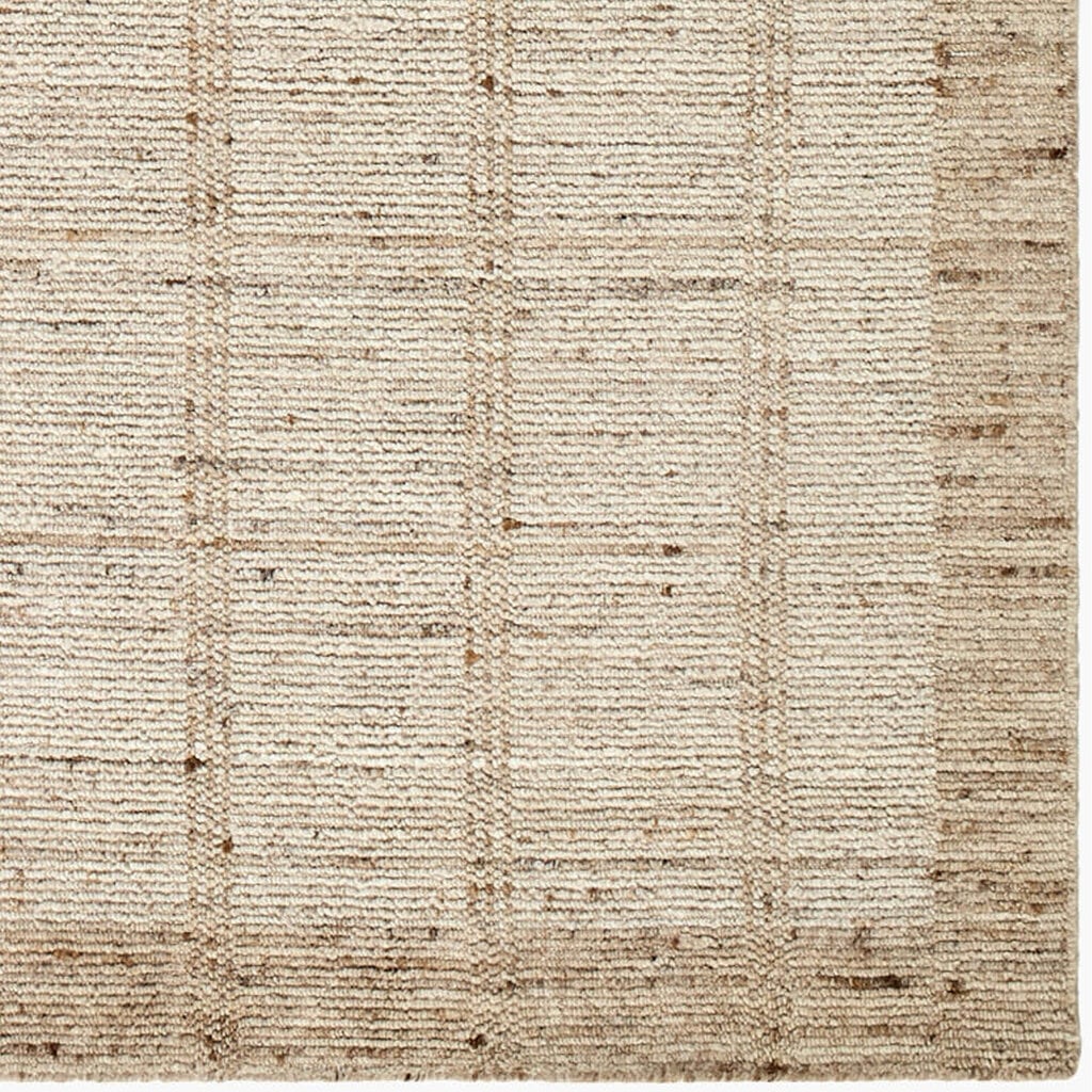 MUNICH GRID HANDMADE 8' X 10' WOOL - SAND OAT NATURAL
