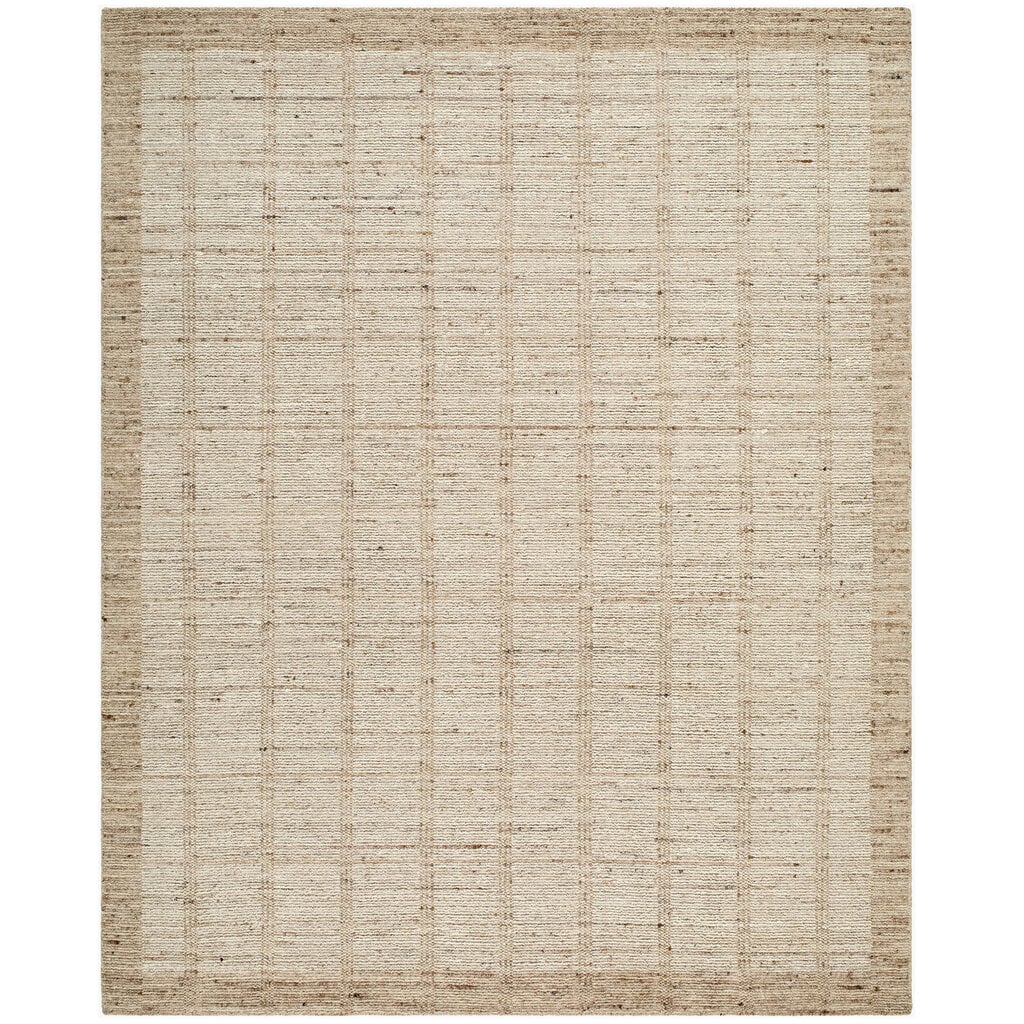 MUNICH GRID HANDMADE 8' X 10' WOOL - SAND OAT NATURAL