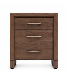 SOLAIRE 3-DRAWER NIGHTSTAND SMALL 22.5" WALNUT
