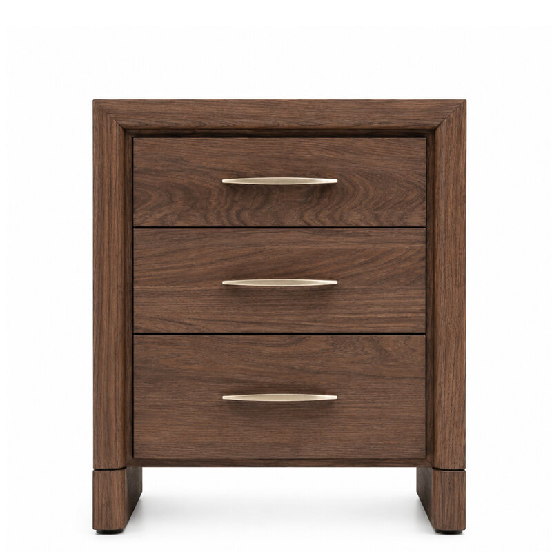SOLAIRE 3-DRAWER NIGHTSTAND SMALL 22.5" WALNUT