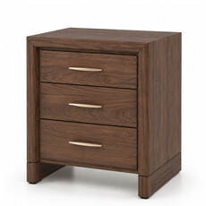 SOLAIRE 3-DRAWER NIGHTSTAND SMALL 22.5" WALNUT