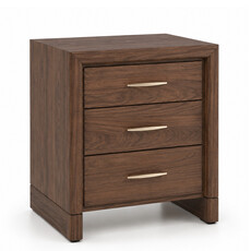 SOLAIRE 3-DRAWER NIGHTSTAND SMALL 22.5" WALNUT