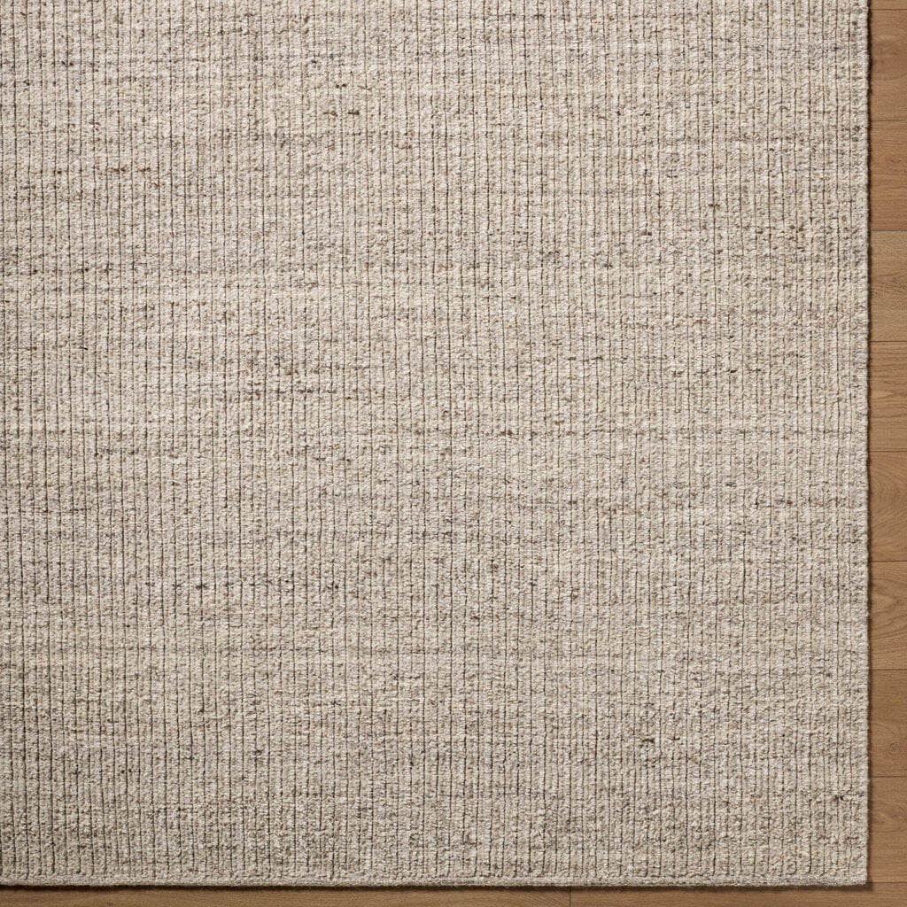 BENSEN LINEAR GROOVE HANDMADE 6' X 9' WOOL - SAND OAT NATURAL