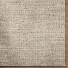 BENSEN LINEAR GROOVE HANDMADE 5' X 7'6" WOOL - SAND OAT NATURAL