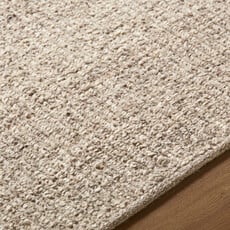 BENSEN LINEAR GROOVE HANDMADE 8' X 10' WOOL - SAND OAT NATURAL