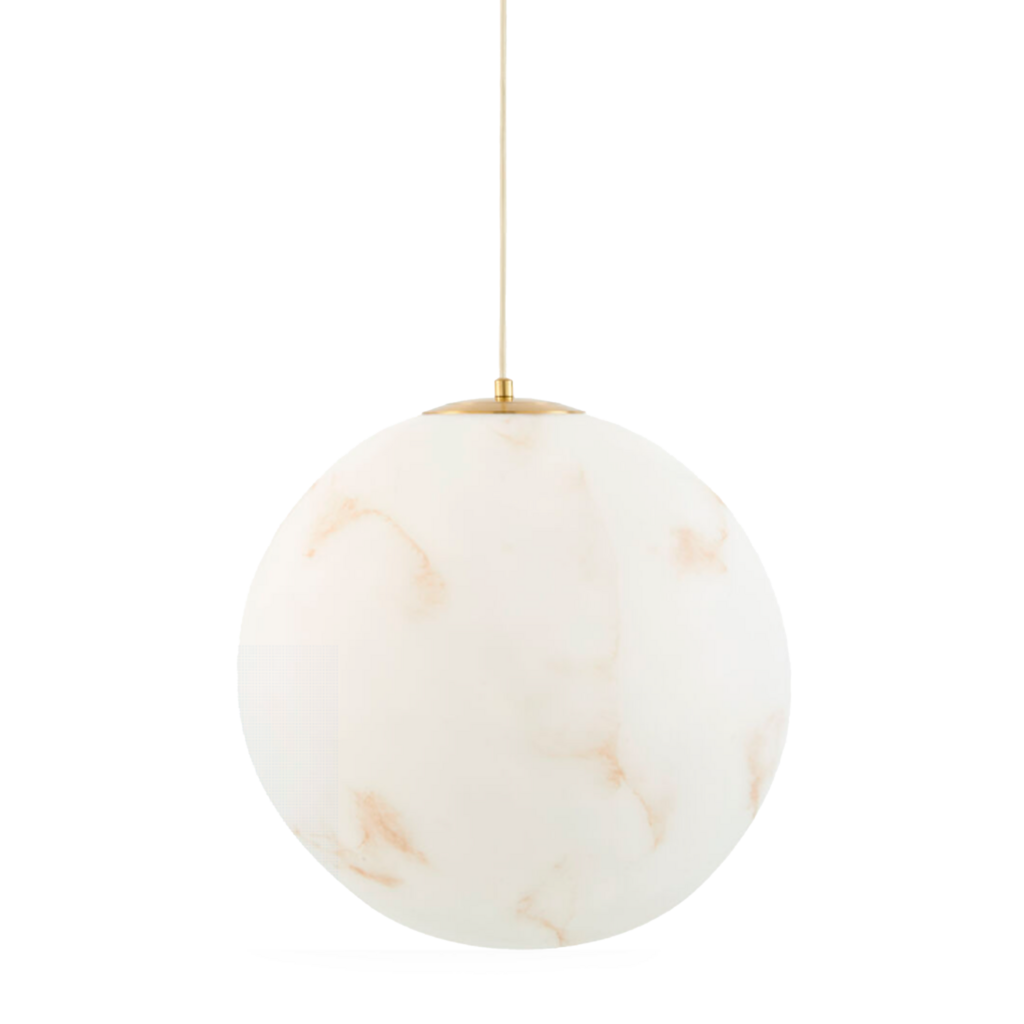 ONYX GLOBE PENDANT 16"
