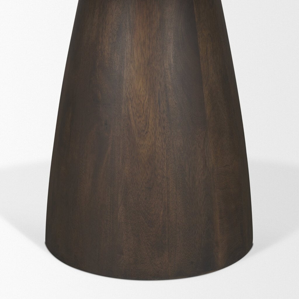 HUGO DINING TABLE ROUND 54" MARBLE DARK BROWN