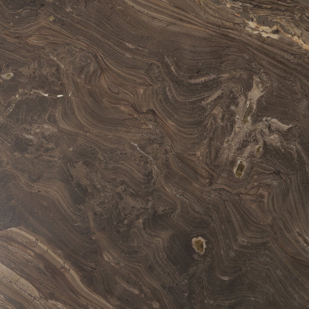 HUGO DINING TABLE ROUND 54" MARBLE DARK BROWN