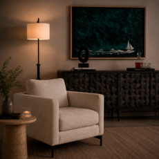 MAGELLAN ARM CHAIR OFF WHITE