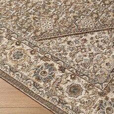ARDEA CARPET MODERN TRADITIONS 6'7" X 9'6" BROWN BLUE GREY MUSTARD