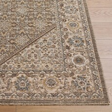 ARDEA CARPET MODERN TRADITIONS 6'7" X 9'6" BROWN BLUE GREY MUSTARD