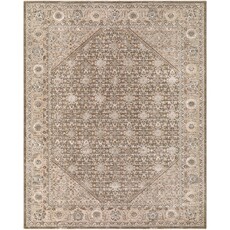 ARDEA CARPET MODERN TRADITIONS 6'7" X 9'6" BROWN BLUE GREY MUSTARD