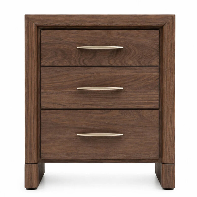 SOLAIRE 3-DRAWER NIGHTSTAND SMALL 22.5" WALNUT