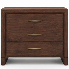 SOLAIRE 3-DRAWER NIGHTSTAND LARGE WALNUT 28.5"