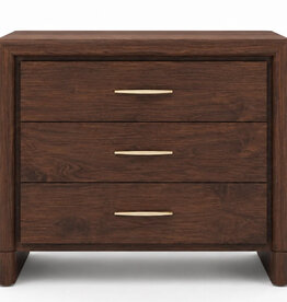 SOLAIRE 3-DRAWER NIGHTSTAND LARGE WALNUT 28.5"