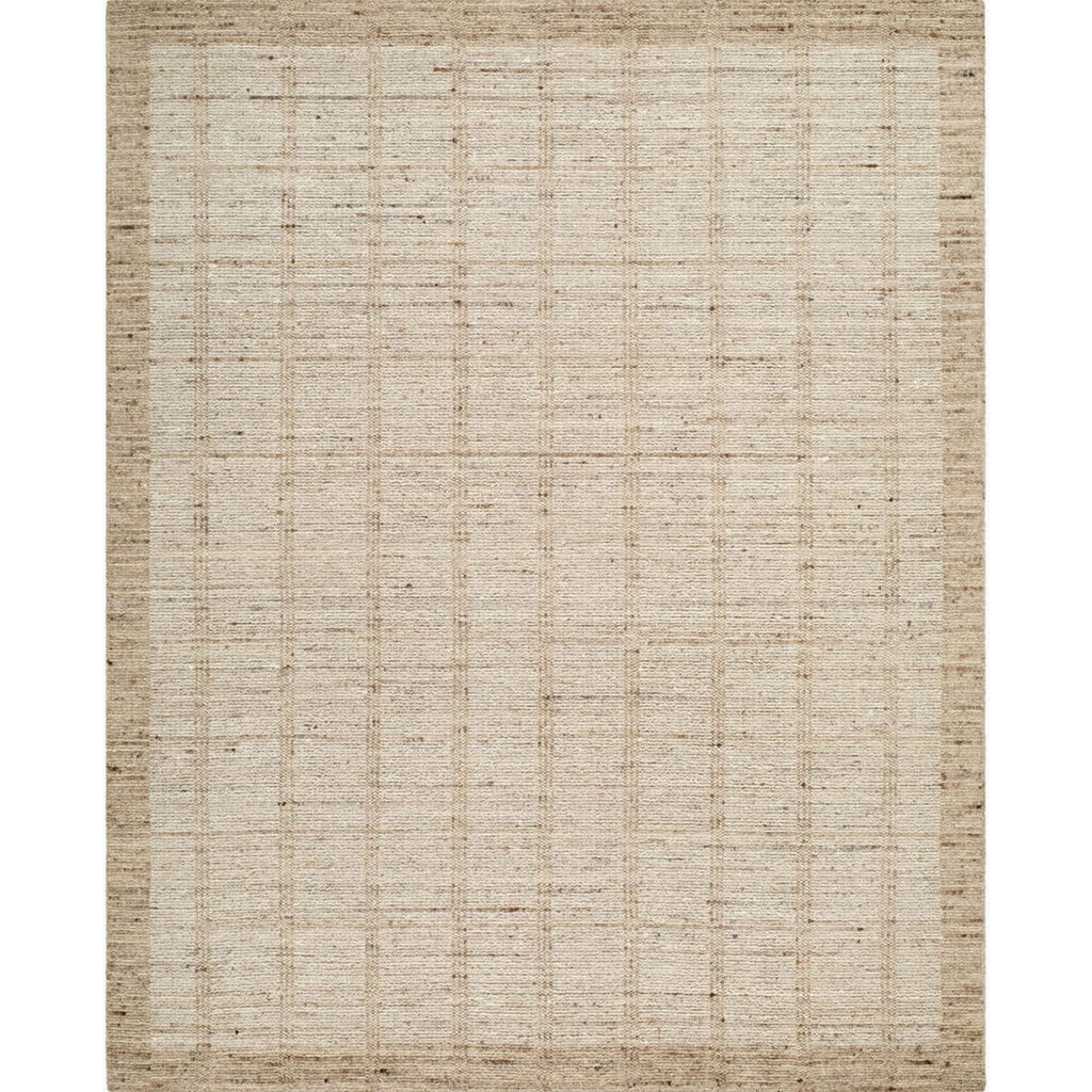 MUNICH GRID HANDMADE RUG SAND NATURAL