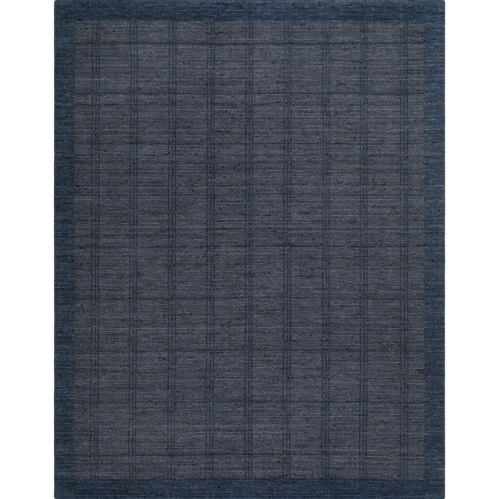 MUNICH GRID HANDMADE RUG INDIGO HEATHER