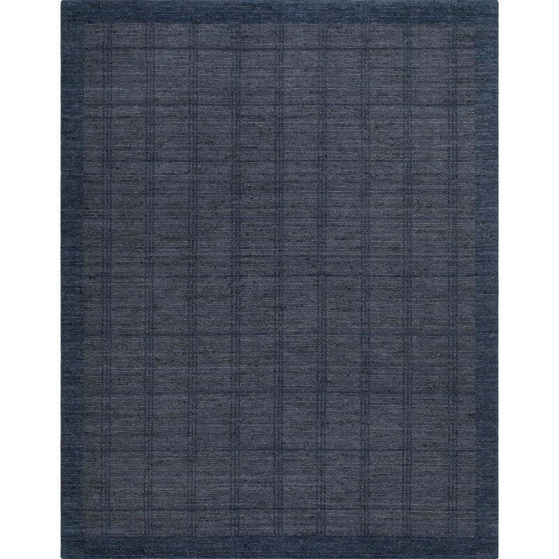 MUNICH GRID HANDMADE RUG INDIGO HEATHER