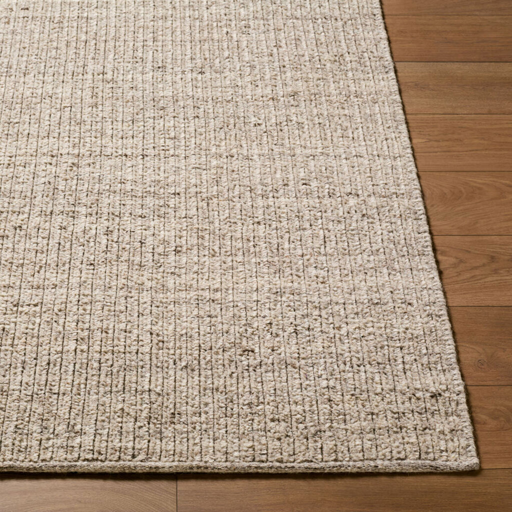 BENSEN LINEAR GROOVE HANDMADE RUG SAND OAT NATURAL