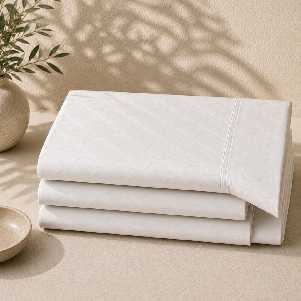LUSOME TEMPERATURE REGULATING SHEETS - QUEEN - WHITE