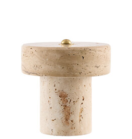 TESSARI ACCENT TABLE LAMP STONE TRAVERTINE 6"X6"