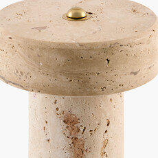 TESSARI ACCENT TABLE LAMP STONE TRAVERTINE 6"X6"