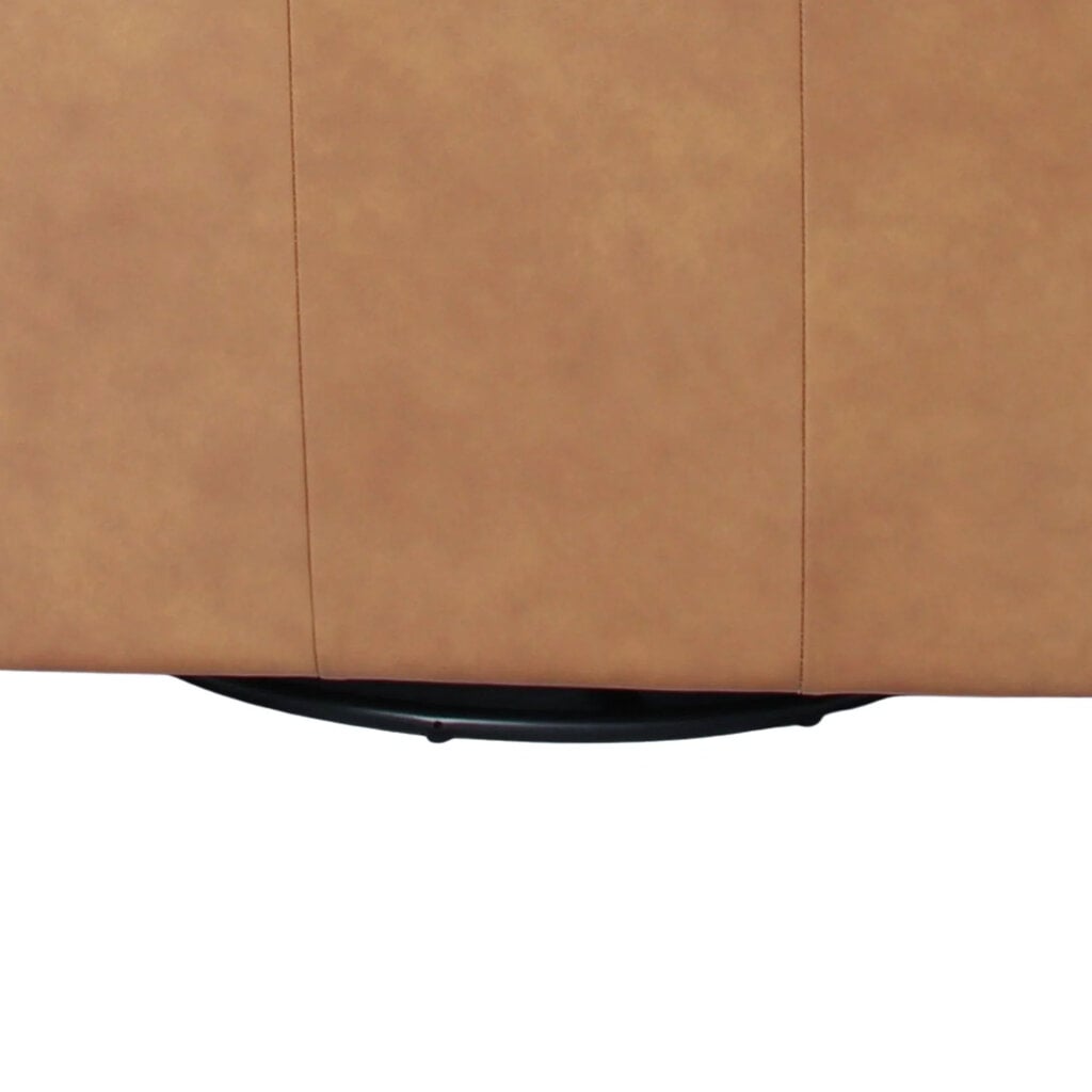 SORRENTO SWIVEL GLIDER CHAIR LEATHER COGNAC