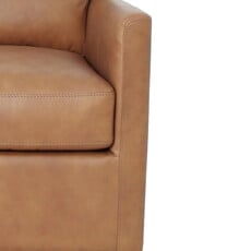 SORRENTO SWIVEL GLIDER CHAIR LEATHER COGNAC