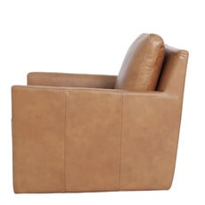 SORRENTO SWIVEL GLIDER CHAIR LEATHER COGNAC