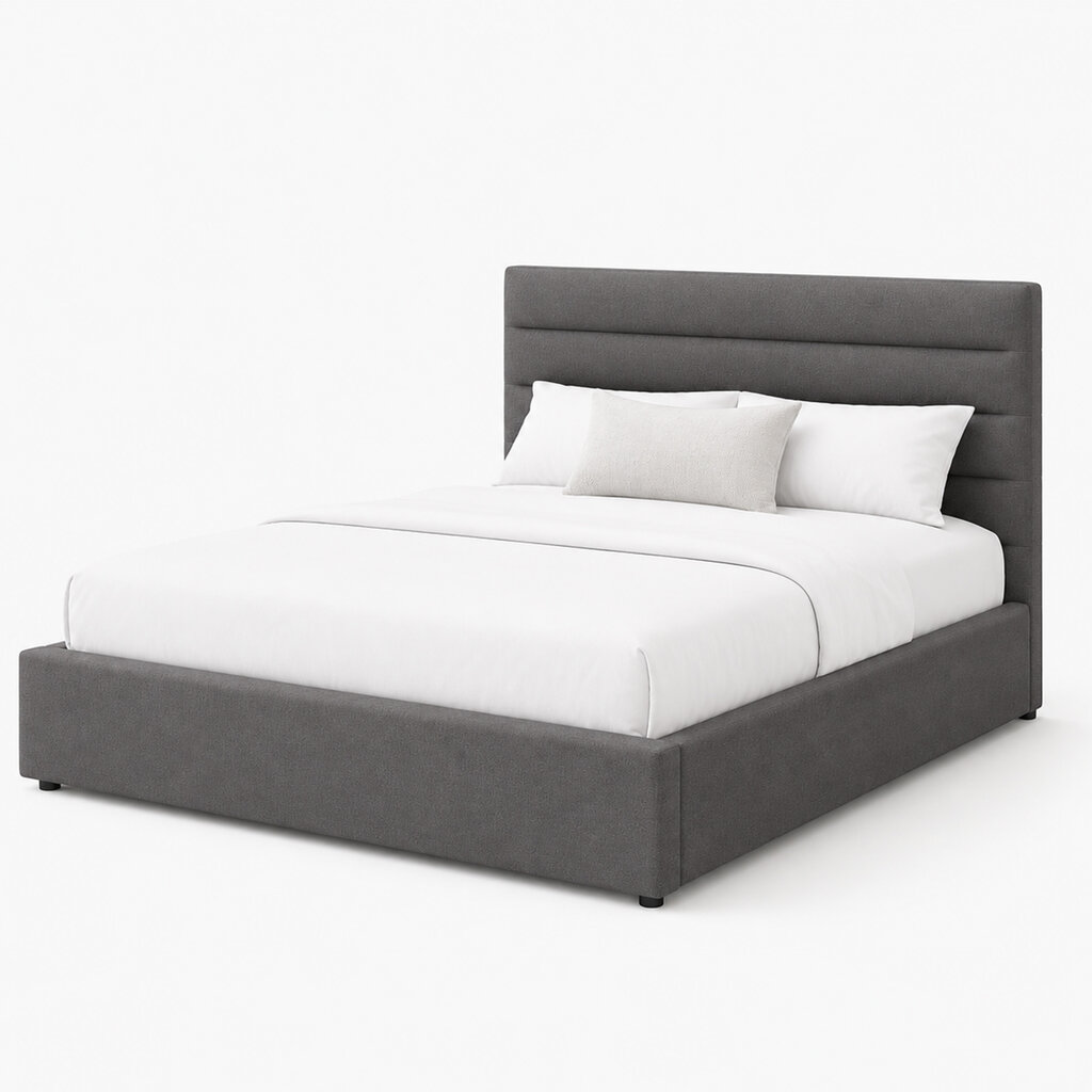 GEMINI BED DARK GREY Storage Optional