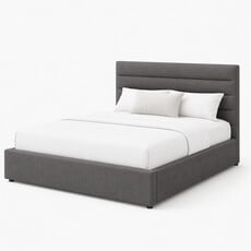 GEMINI BED DARK GREY Storage Optional