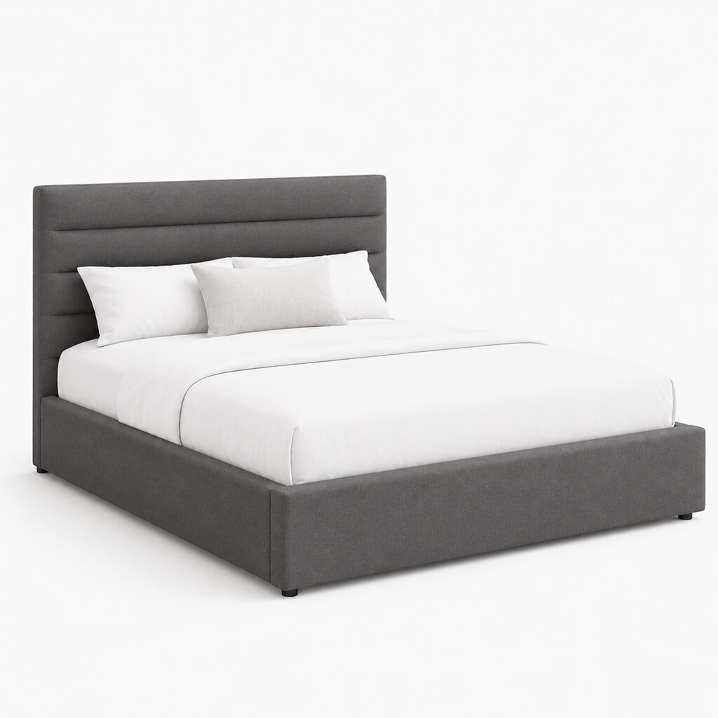 GEMINI BED DARK GREY Storage Optional