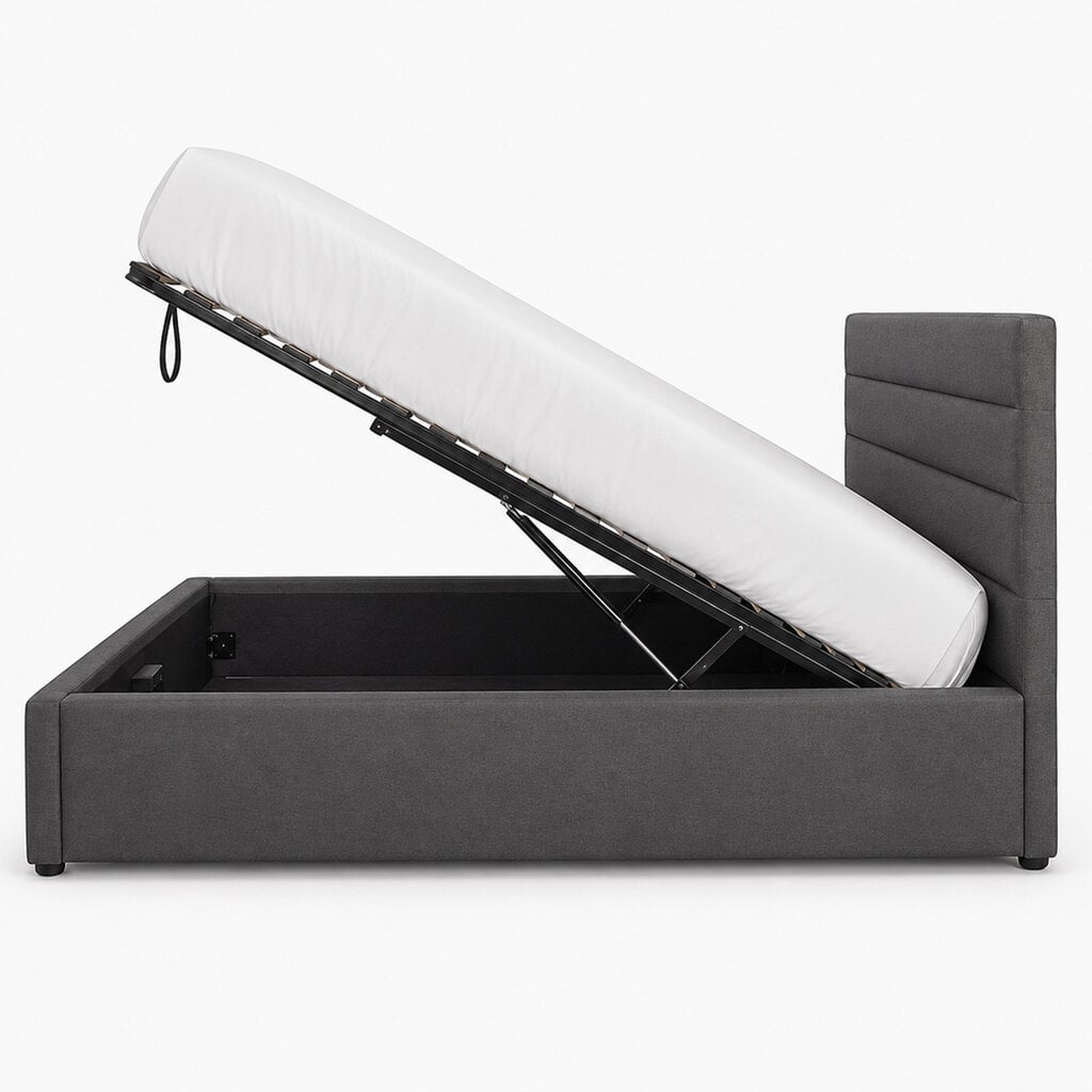 GEMINI BED DARK GREY Storage Optional