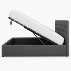 GEMINI BED DARK GREY Storage Optional