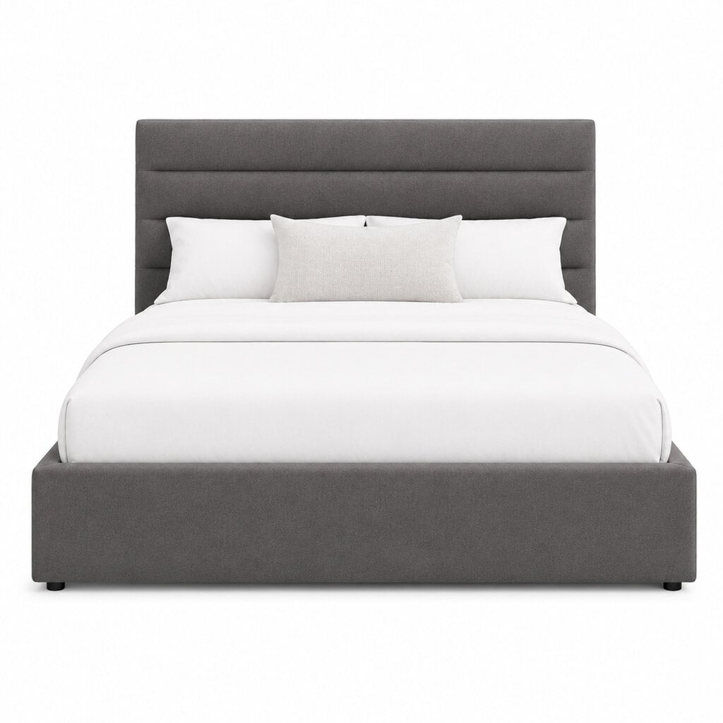 GEMINI BED DARK GREY Storage Optional