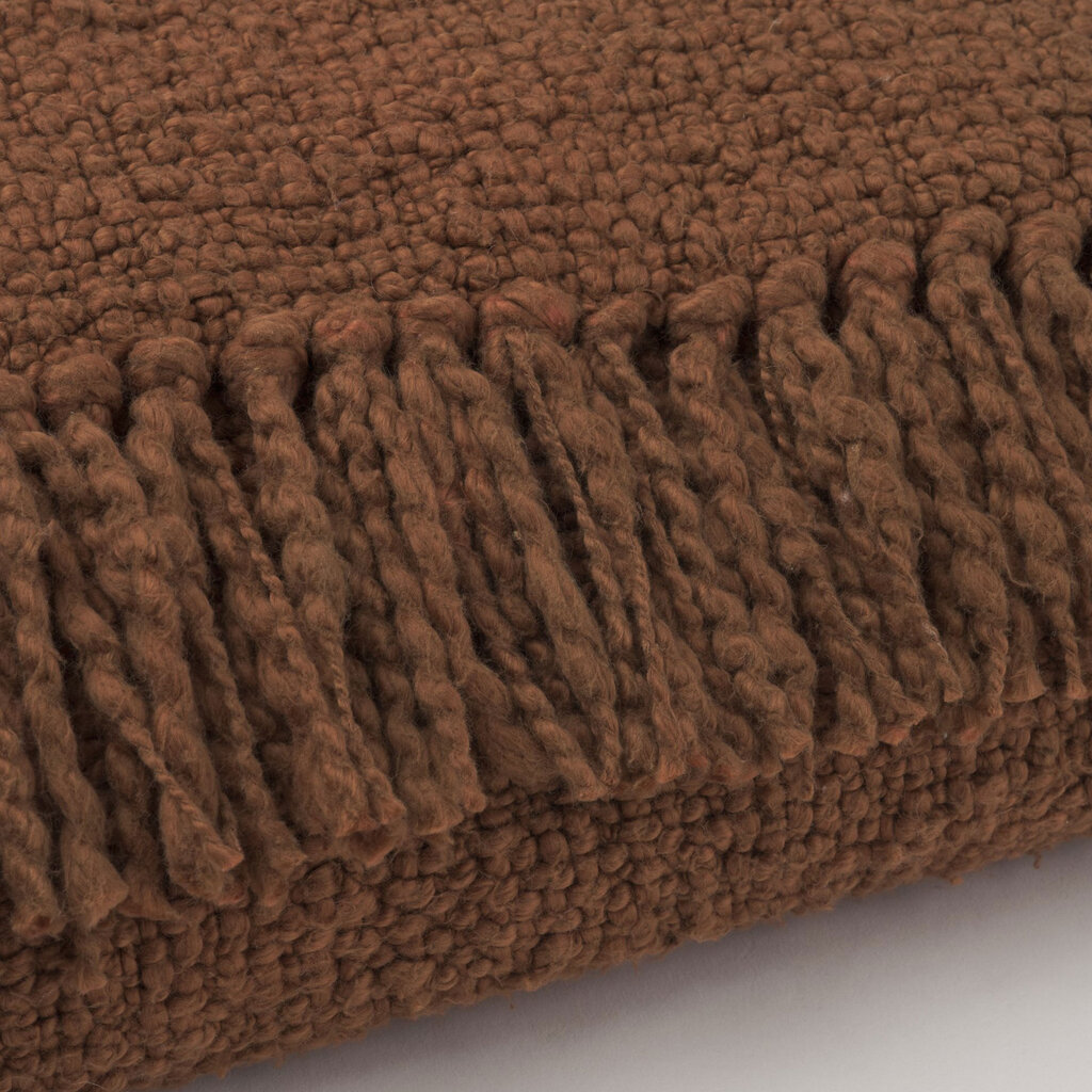 SOMER COTTON WOVEN THROW UMBER