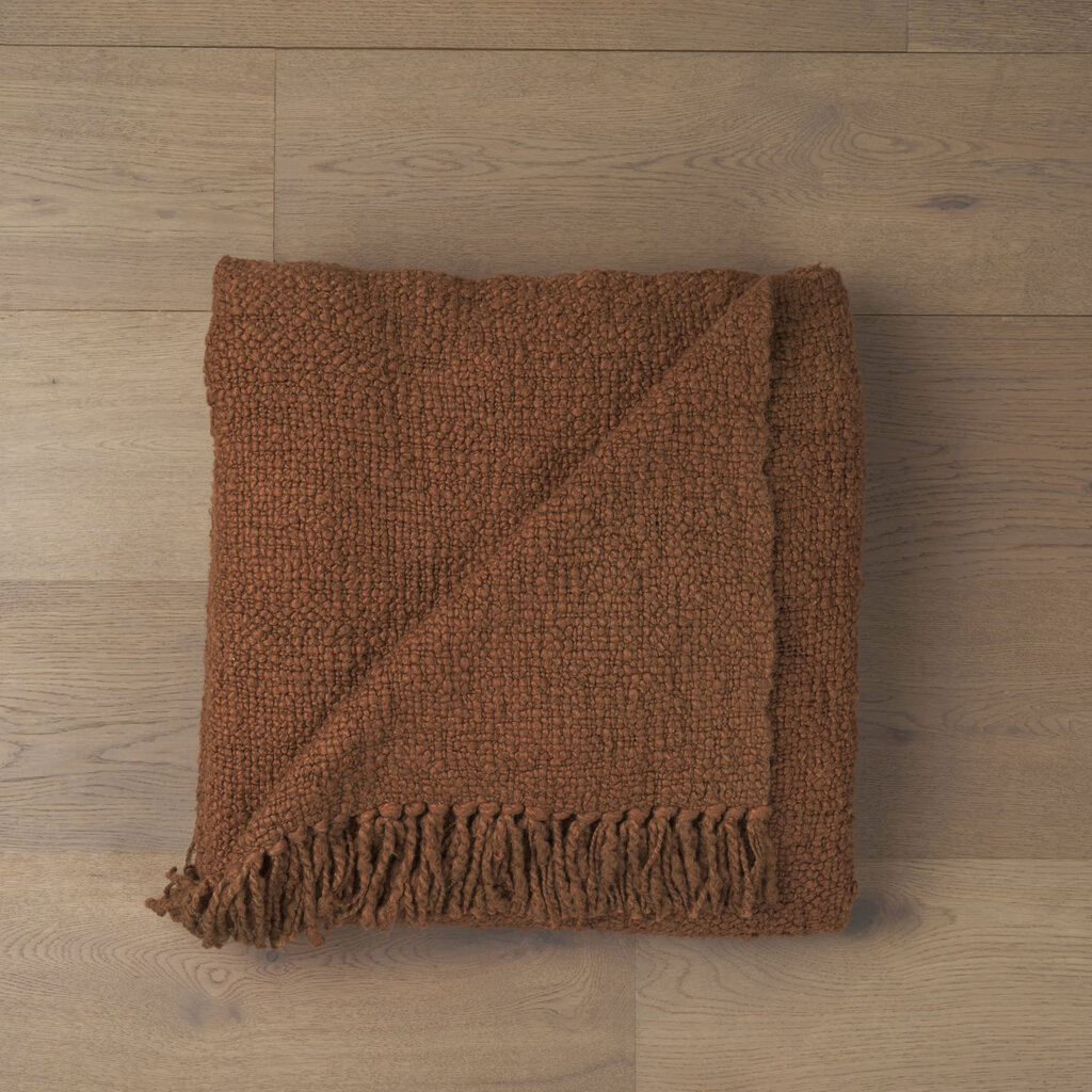SOMER COTTON WOVEN THROW UMBER