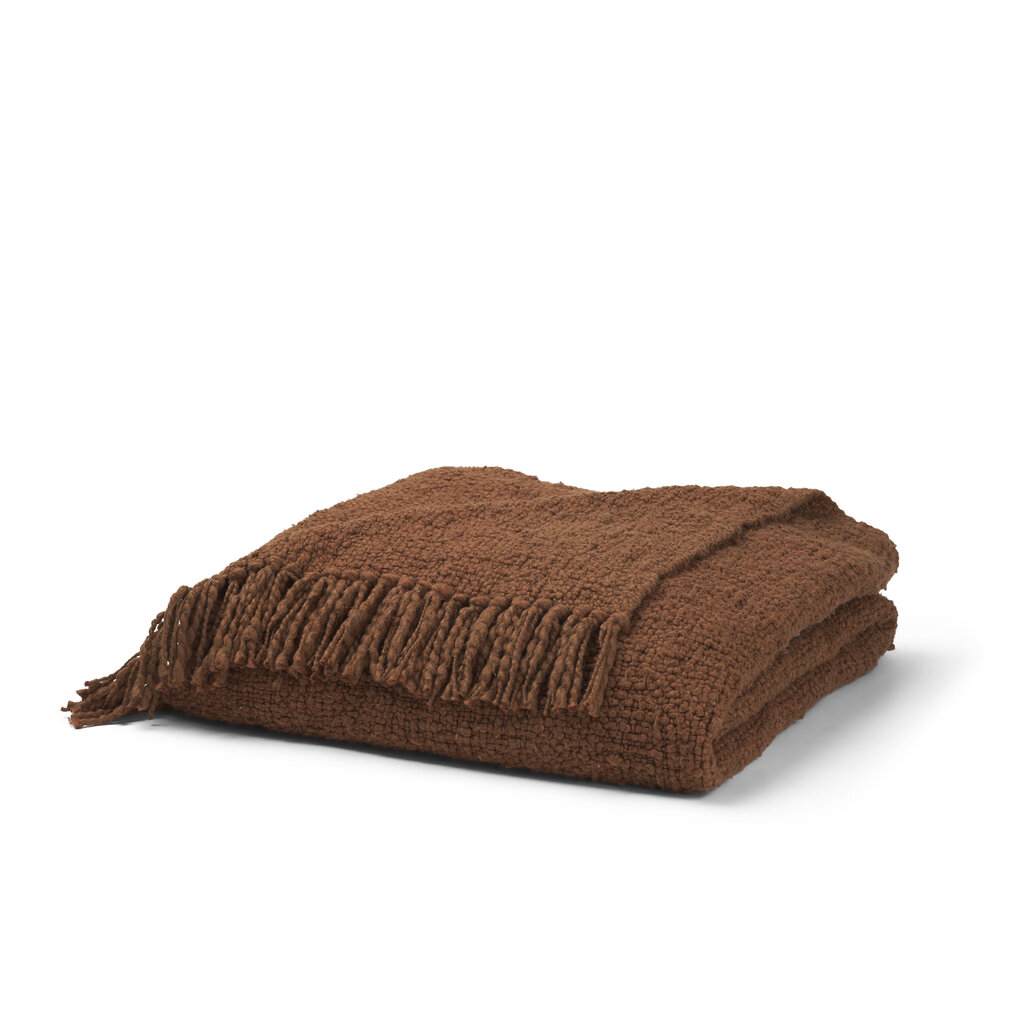 SOMER COTTON WOVEN THROW UMBER