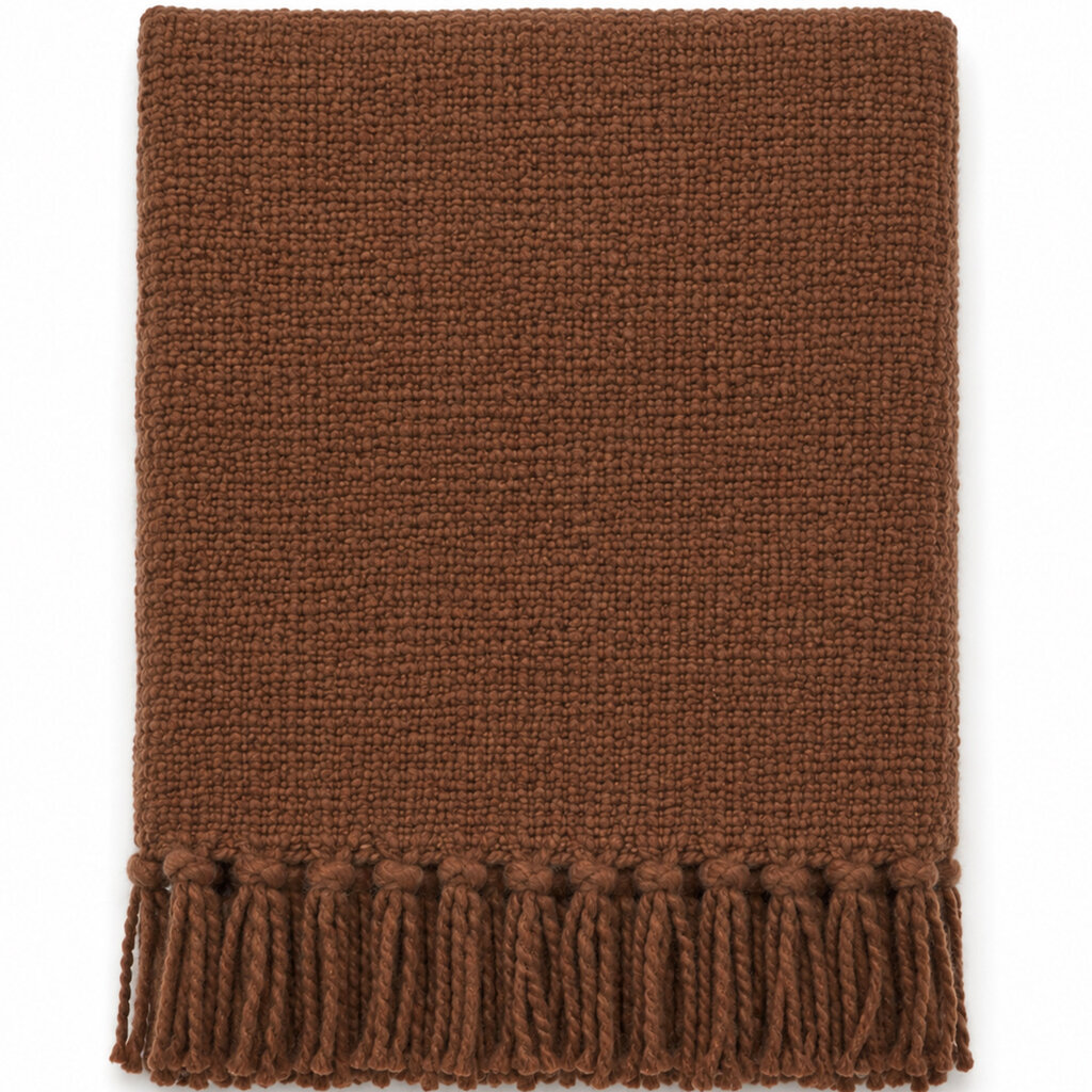 SOMER COTTON WOVEN THROW UMBER