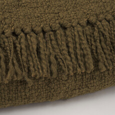SOMER COTTON WOVEN THROW OLIVE
