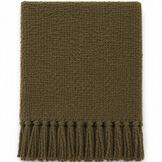 SOMER COTTON WOVEN THROW OLIVE