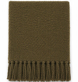 SOMER COTTON WOVEN THROW OLIVE