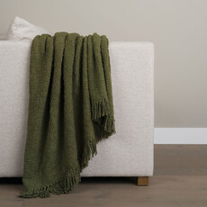 SOMER COTTON WOVEN THROW PINE
