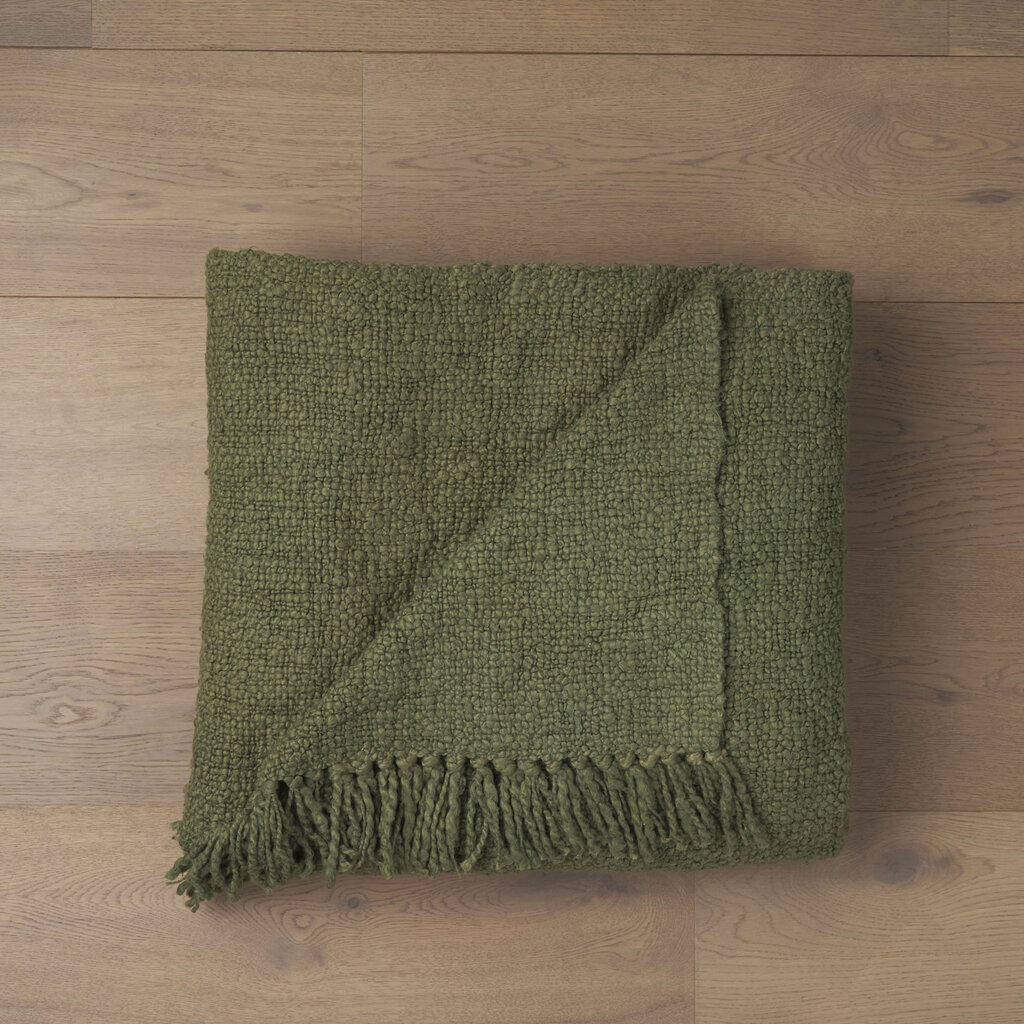 SOMER COTTON WOVEN THROW PINE
