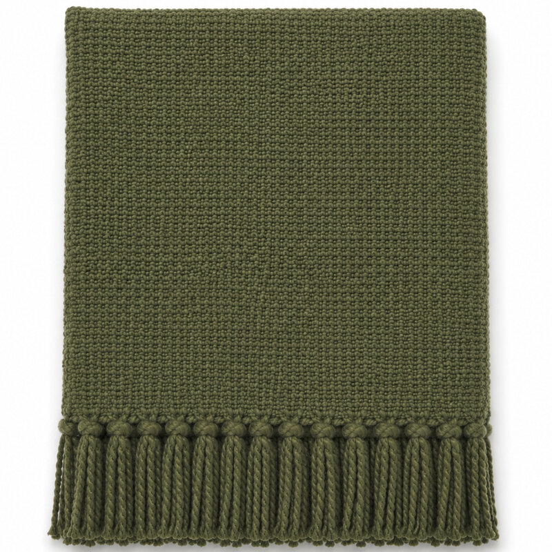 SOMER COTTON WOVEN THROW PINE